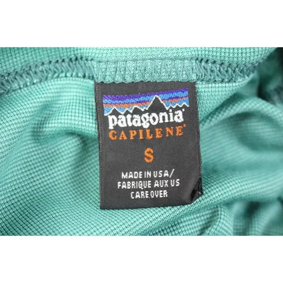 Patagonia Capilene Mens Green Short Sleeve Top Size Small - Picture 6 of 6